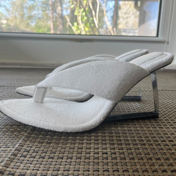 NWOT Good American Clear Wedge Sandals size 9 - Picture 4 of 8